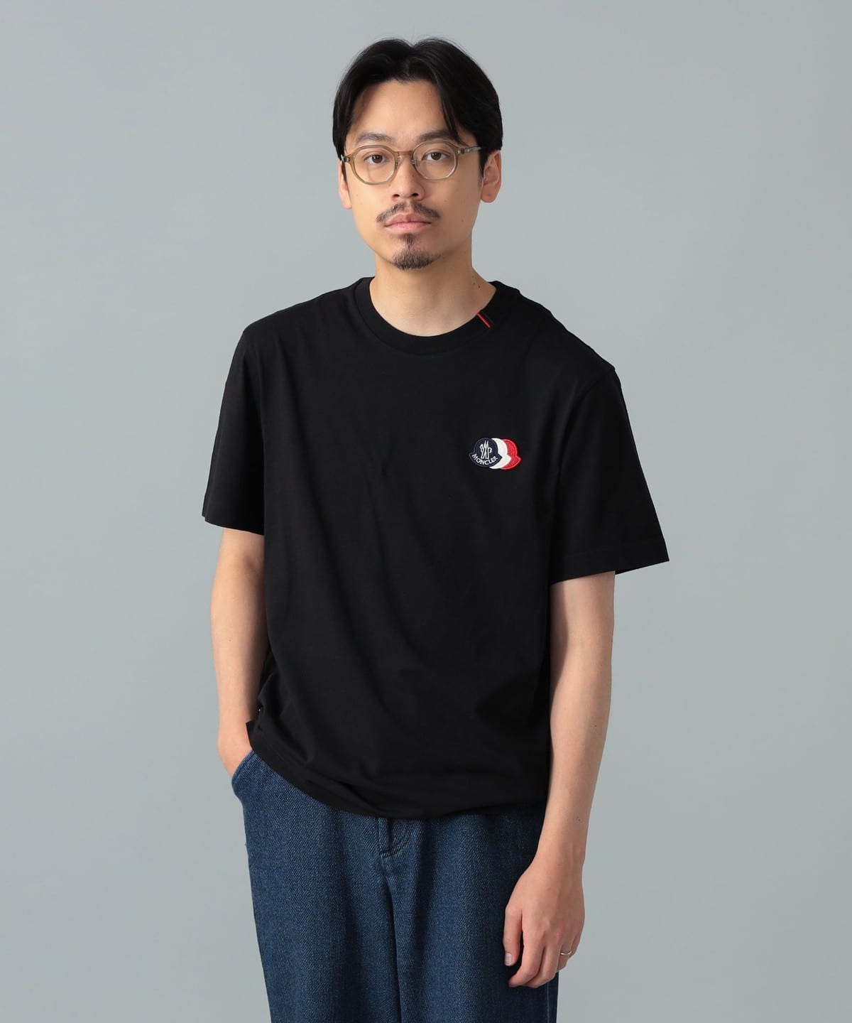 BEAMS F (BEAMS F) MONCLER / Tricolor Logo T-Shirt | BEAMS