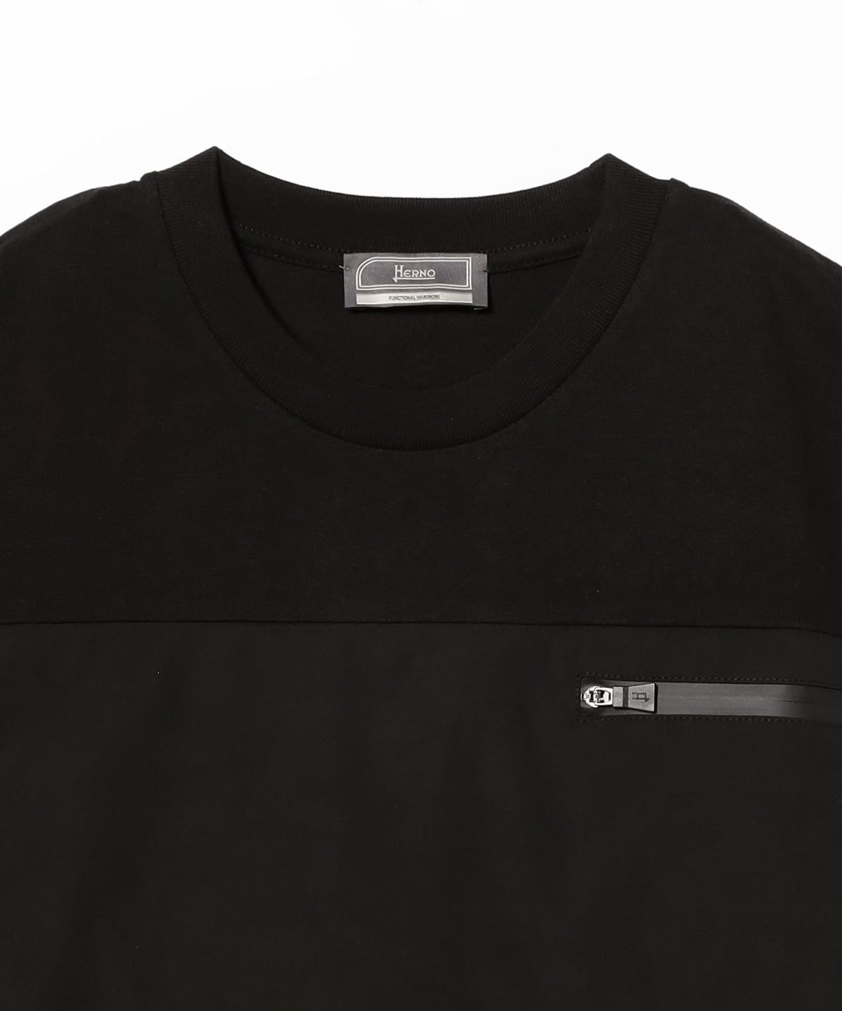 BEAMS F（ビームスF）HERNO / コットン ジップポケット クルー
