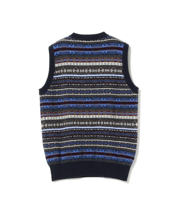 BEAMS F (BEAMS F)[Outlet] BEAMS F / Cashmere Fair Isle Knit Vest 