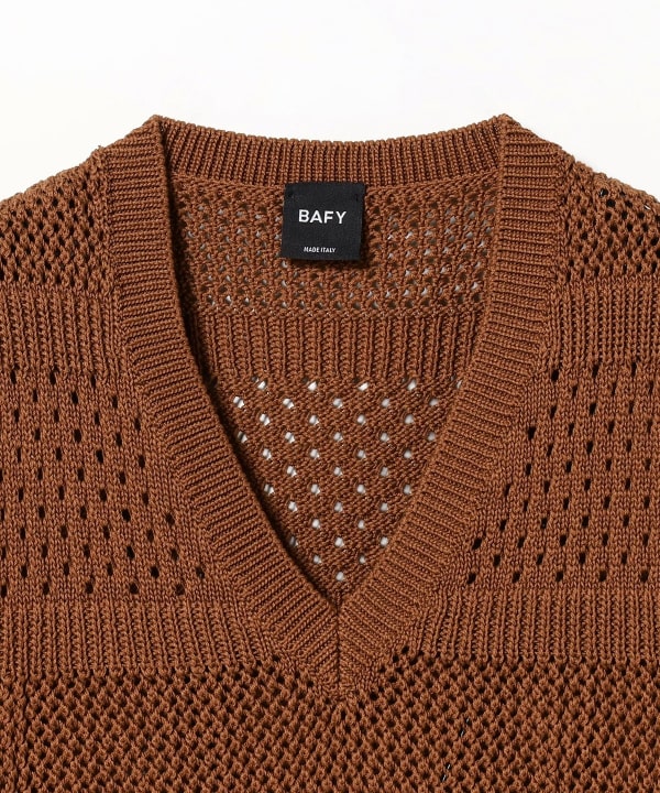 BEAMS F（ビームスF）【別注】BAFY / ケーブル ニットベスト
