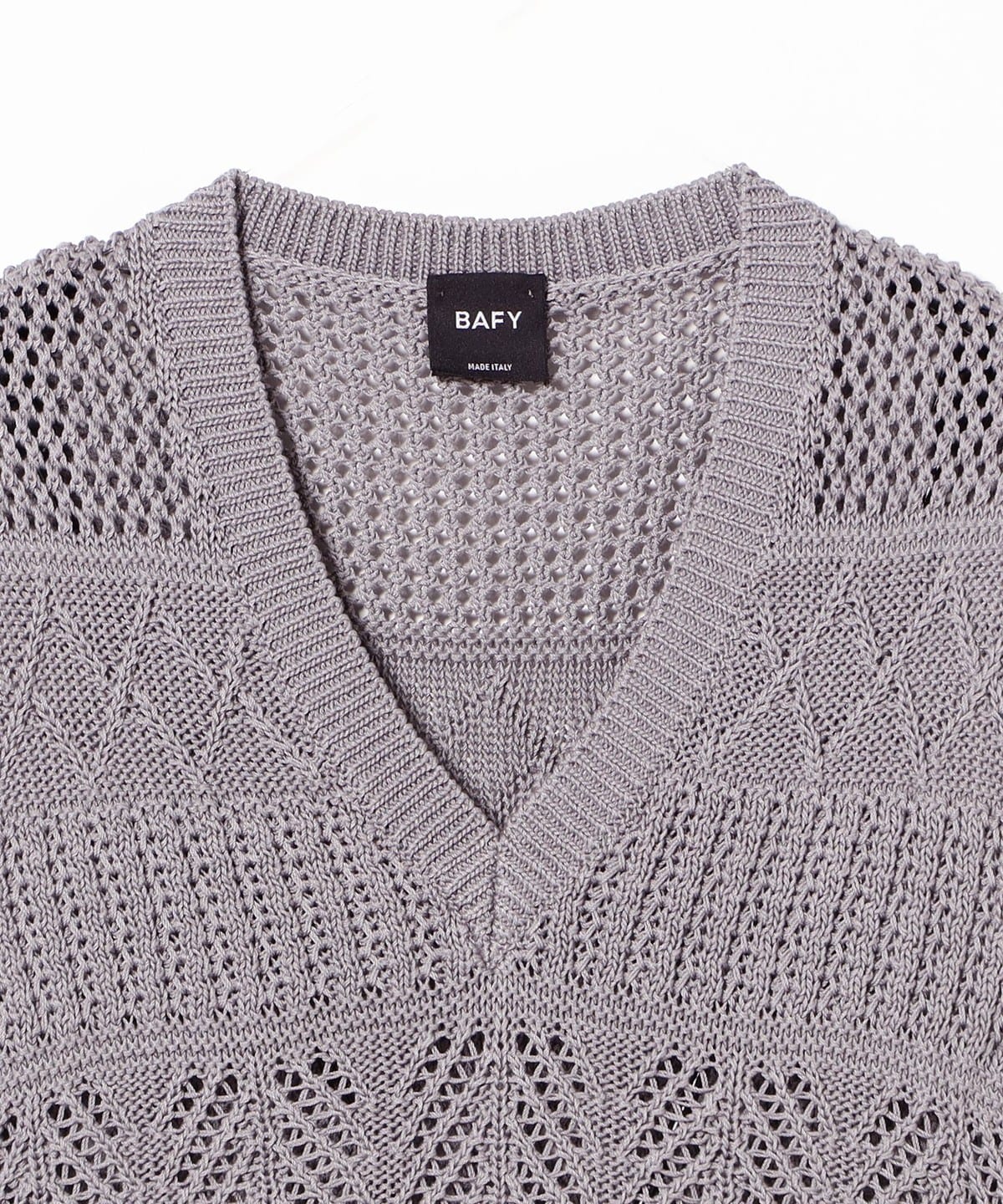 BEAMS F (BEAMS F)【Special order】BAFY / Cotton Jacquard V-Neck