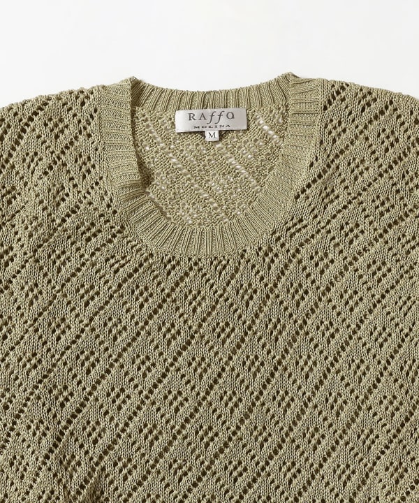 RAffa MOLINA Uネック ベスト　BEAMS F 別注　24SS 1 BEAMS F（ビームスF）RAffa MOLINA / Uネック ジャカード ベスト