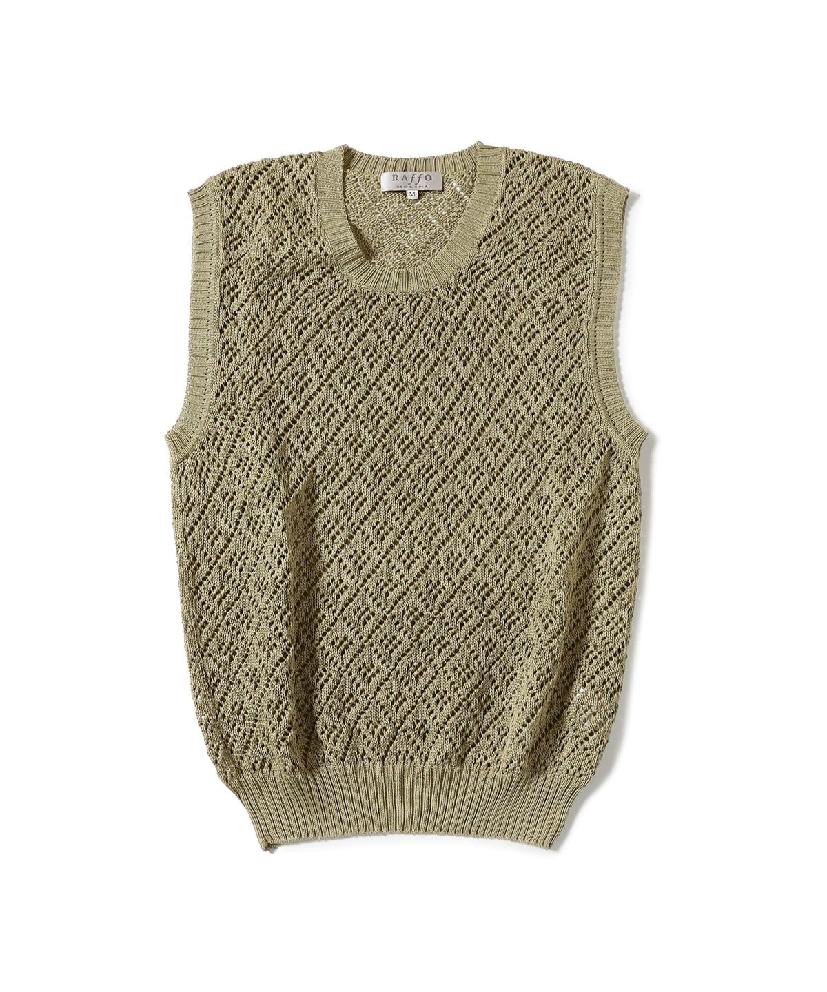 RAffa MOLINA ラファモリーナ / Uネック ジャカード ベスト トップス MEN MINT GREEN/1 S RAffa MOLINA ラファモリーナ / Uネック ジャカード ベスト トップス MEN MINT GREEN/1 S