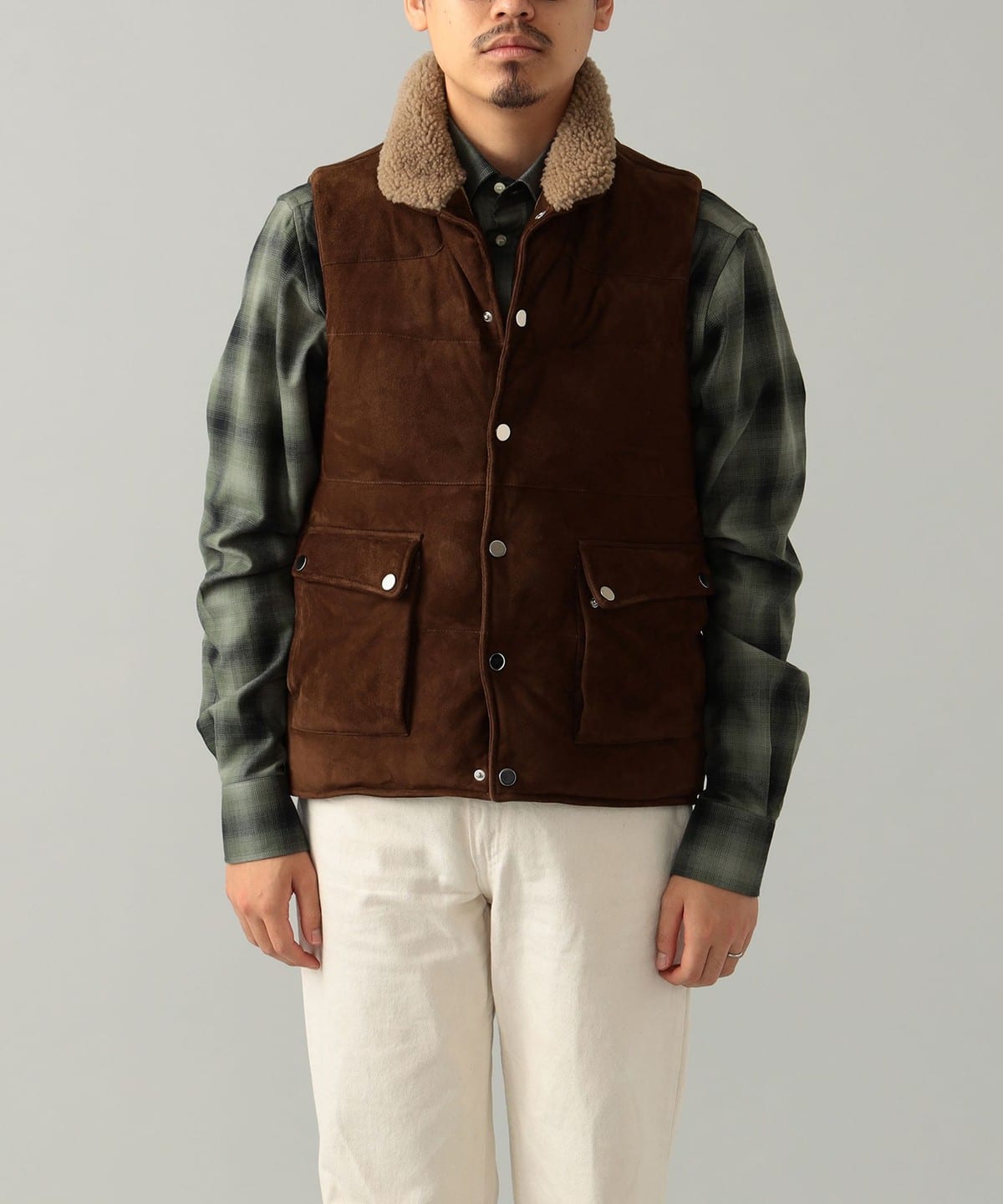 BEAMS F BEAMS / Mouton down CINQUANTA (blouson down vest) mail