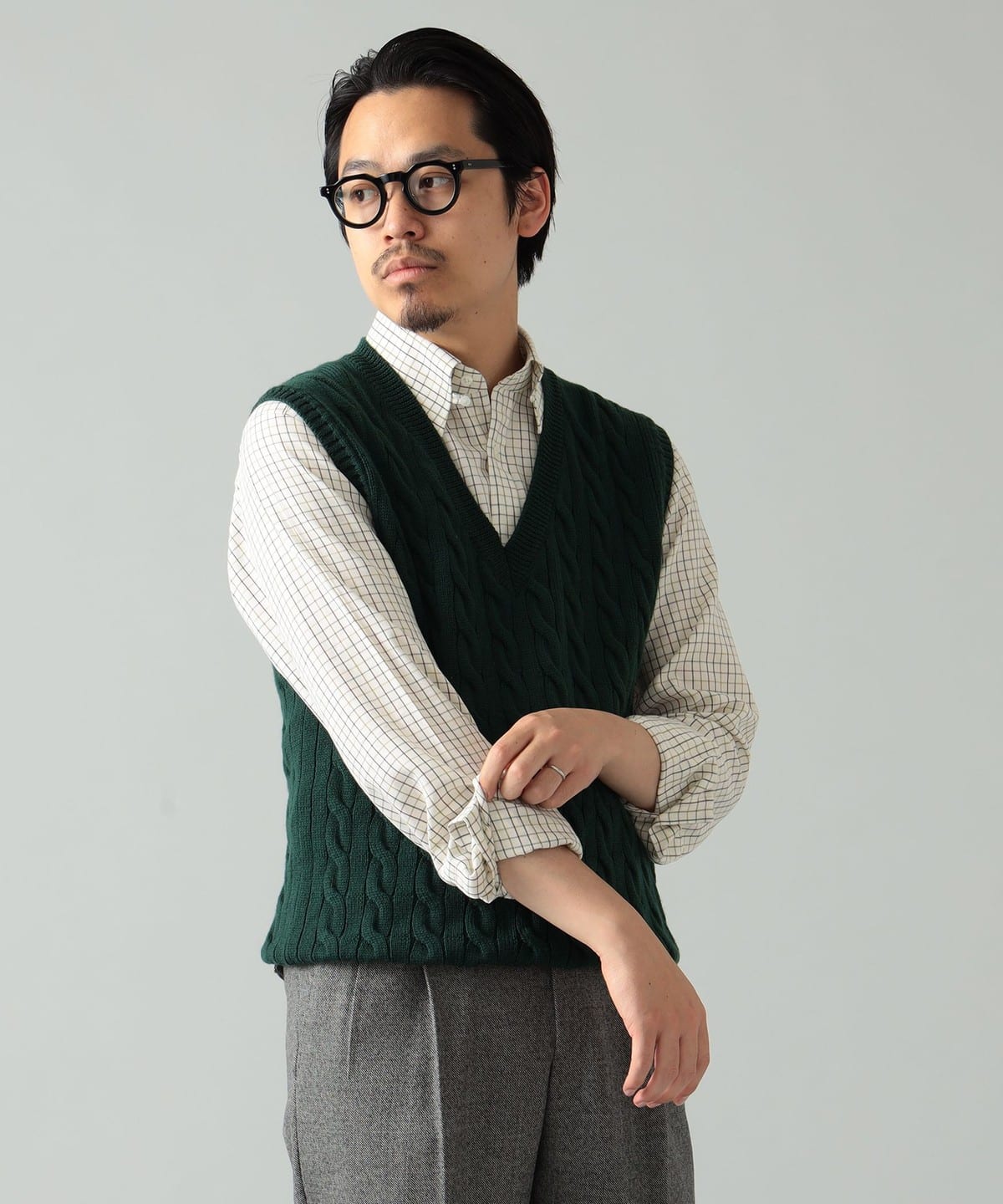 BEAMS F（ビームスF）BAFY × BEAMS F / 別注 ケーブル ニットベスト