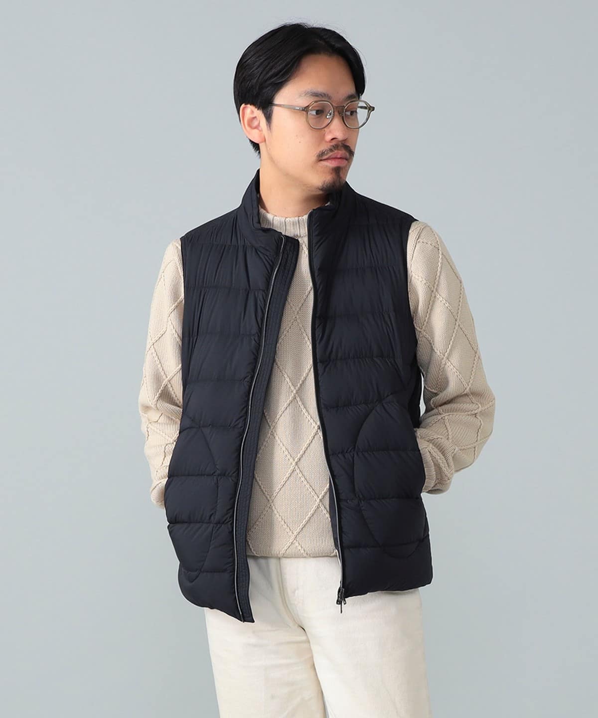 HERNO ヘルノ / ナイロン ダウンベスト ブルゾン MEN BLACK/9300 46 HERNO ヘルノ / ナイロン ダウンベスト ブルゾン MEN BLACK/9300 46