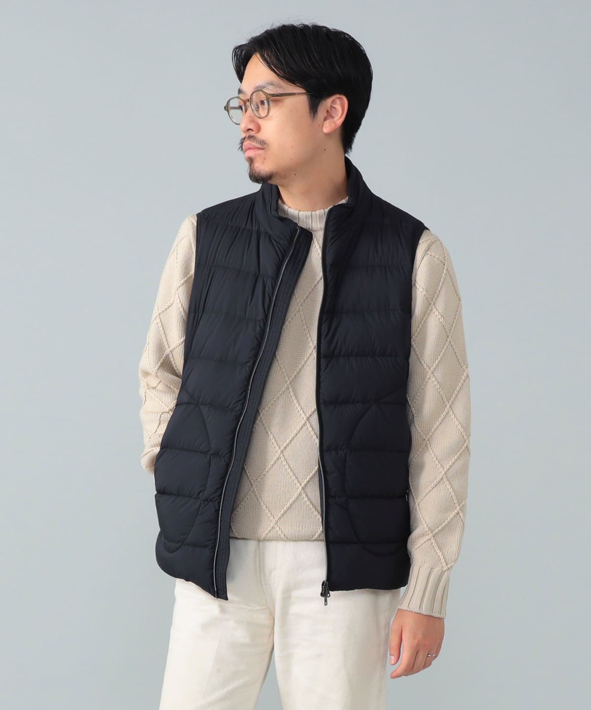 HERNO（ヘルノ）ウォーターレペレントシルクカシミアサキソニー