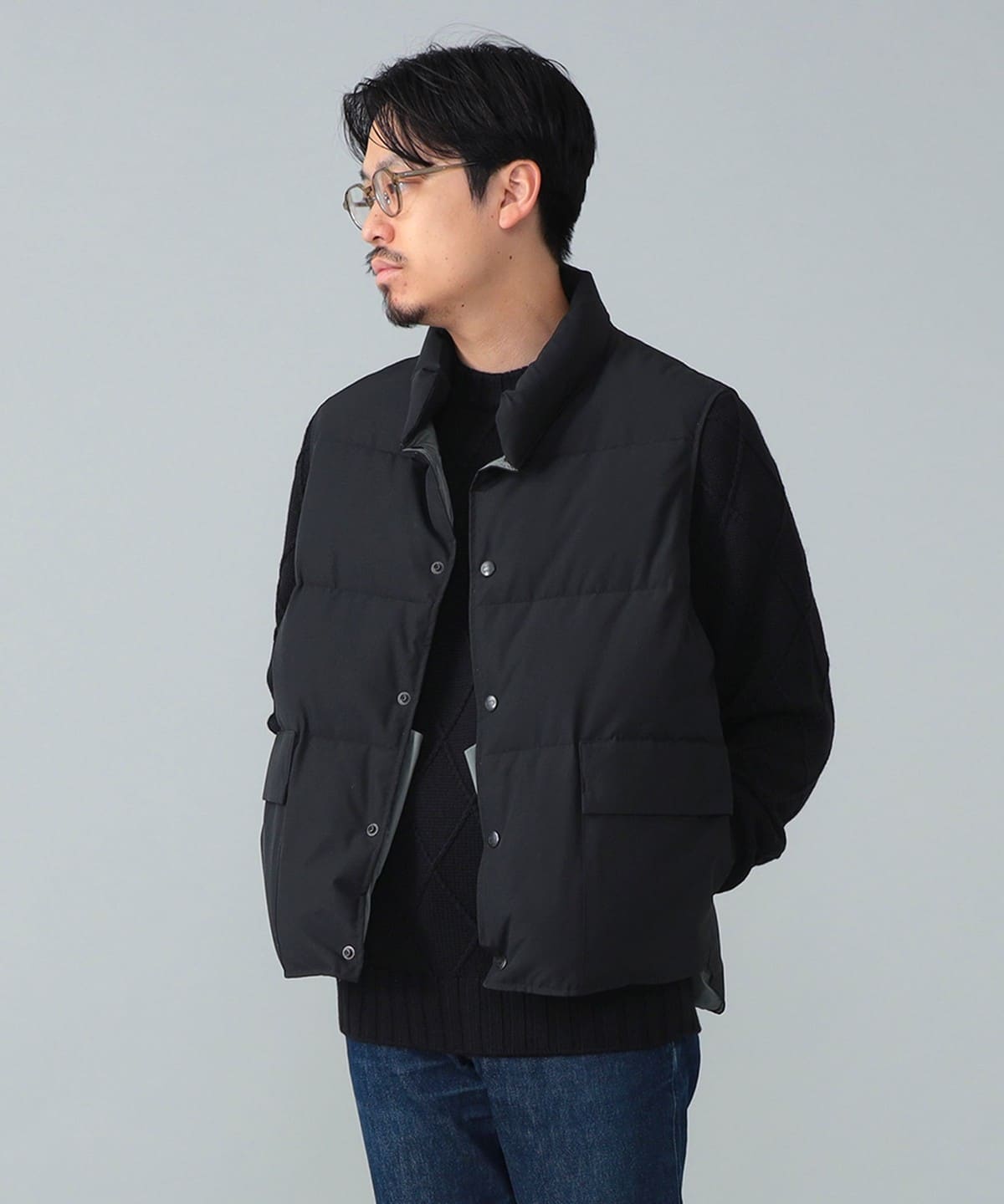 【別注】WOOLRICH ウールリッチ / ダウンベスト ブルゾン MEN BLACK S 【別注】WOOLRICH ウールリッチ / ダウンベスト ブルゾン MEN BLACK S