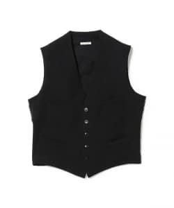 HEUGN / SPENCER ウールギャバジン イカットプリント ベスト