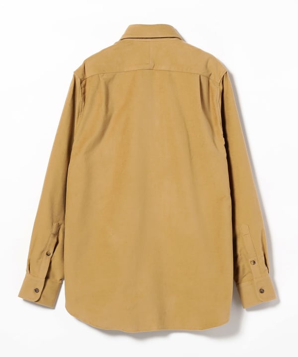 【美品】24AW コーディングス ビームスF 別注 モールスキンシャツ オリーブ CORDINGS（コーディングス） ビームスF別注 モールスキンシャツ