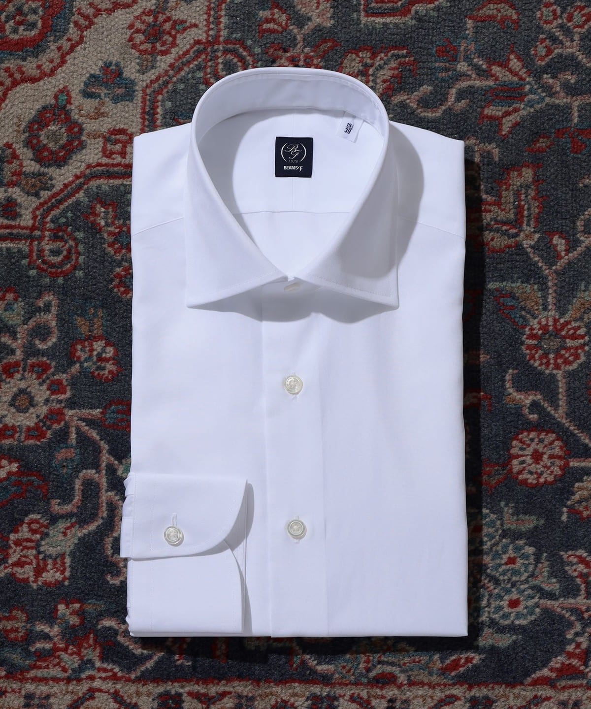 未使用品】イタリア縫製／BEAMS F / ブロード ワイドカラーシャツ - シャツ