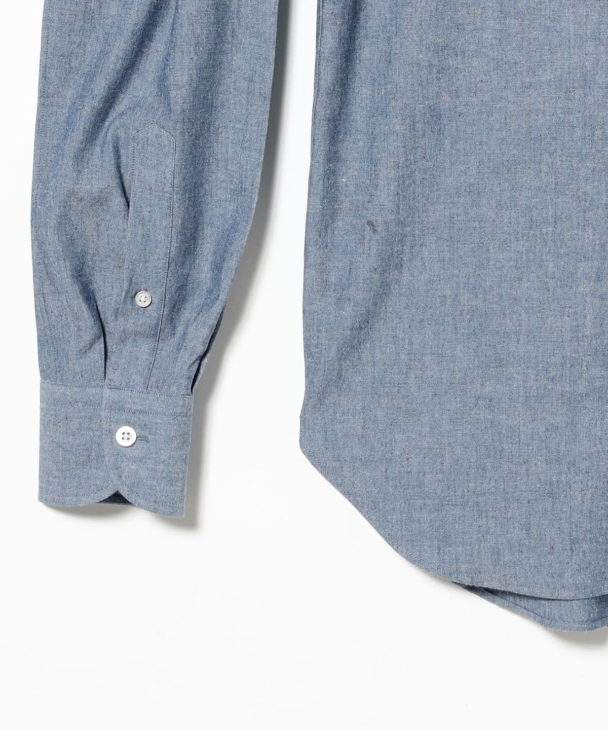 BEAMS F（ビームスF）シャンブレー タブカラーシャツ（シャツ