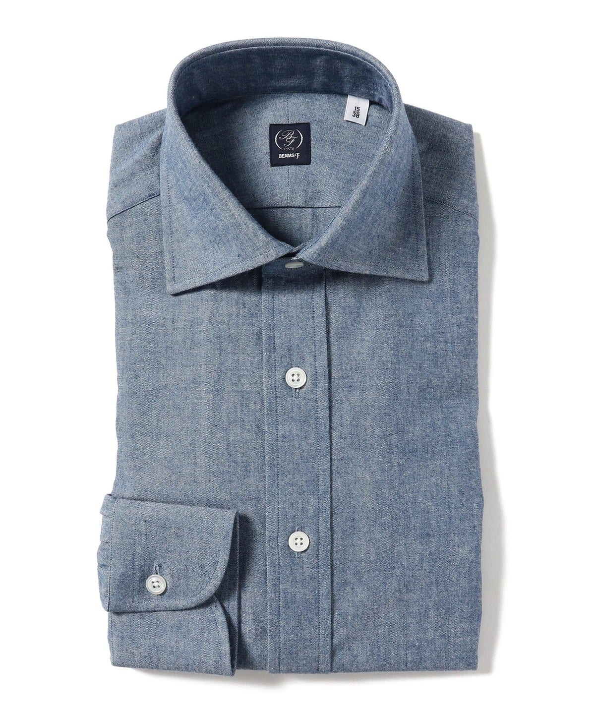 Chambray 寬領襯衫