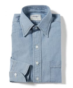 ▲Drake’s × BEAMS F / 別注 シャンブレー レギュラーカラーシャツ