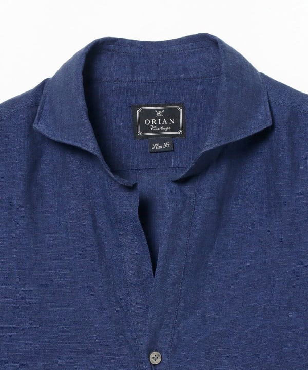 BEAMS F F ORIAN / Linen pullover shirt (shirt/blouse BEAMS shirt 