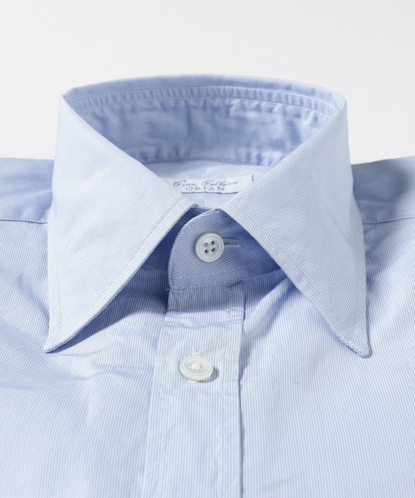 BEAMS F Gian Gaetano ORIAN / Hairline stripe regular collar shirt 