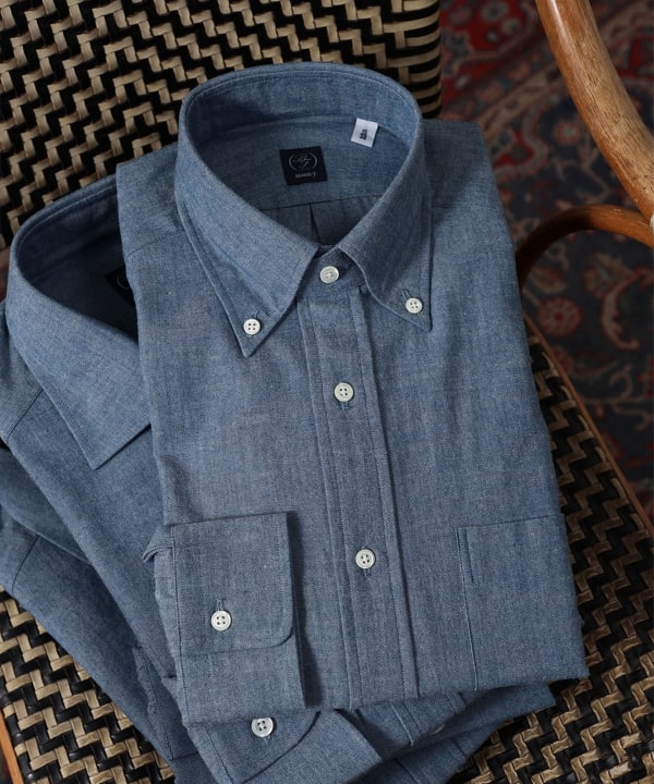 BEAMS BEAMS F BEAMS F / Chambray button-down collar shirt (shirt