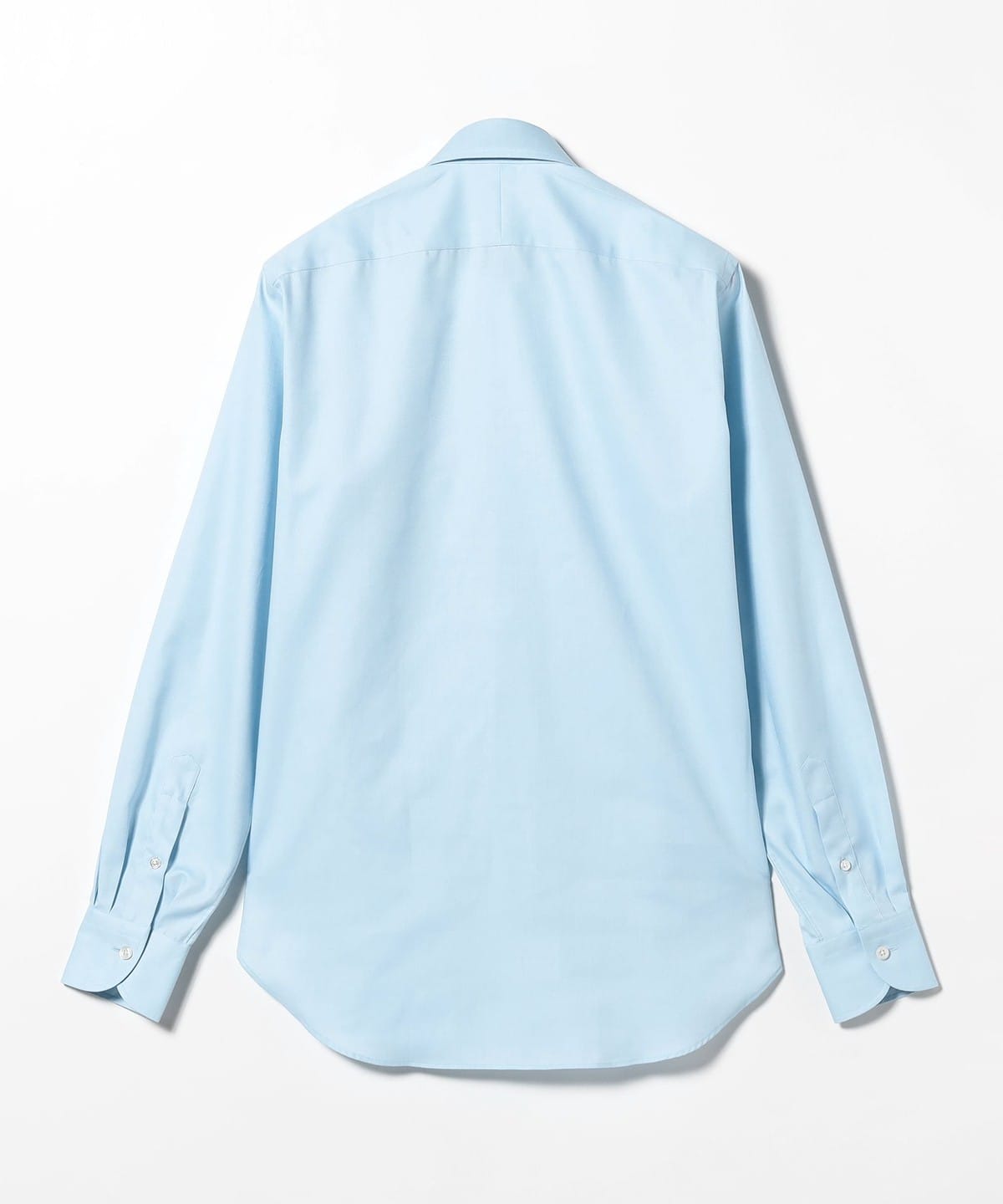 BEAMS F（ビームスF）サックス シャンブレー ワイドカラーシャツ