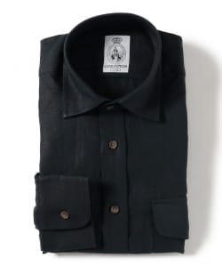 CORDINGS × BEAMS F / 別注 男裝 亞麻 寬版 襯衫