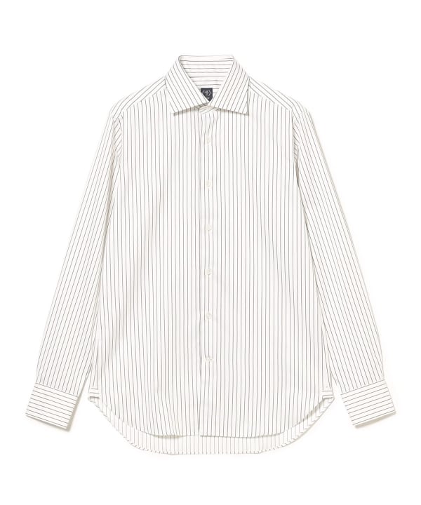 BEAMS F（ビームスF）コットン ブラウン ロンドンストライプ