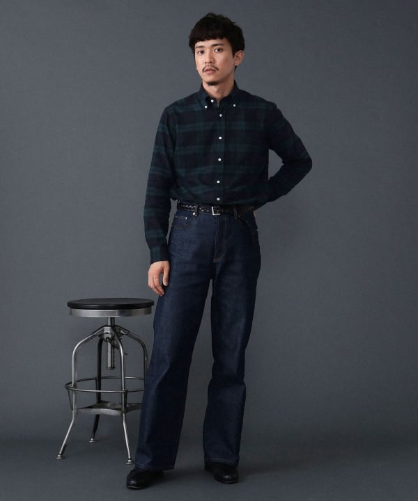 BEAMS F BEAMS Flannel Black Watch Button-Down Shirt (Shirts