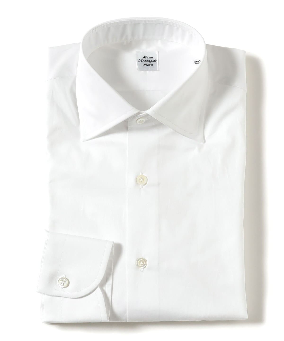 【別注】Maria Santangelo マリアサンタンジェロ / ANDREA コットンツイル ワイドカラーシャツ シャツ・ブラウス MEN WHITE/7 40 【別注】Maria Santangelo マリアサンタンジェロ / ANDREA コットンツイル ワイドカラーシャツ シャツ・ブラウス MEN WHITE/7 40