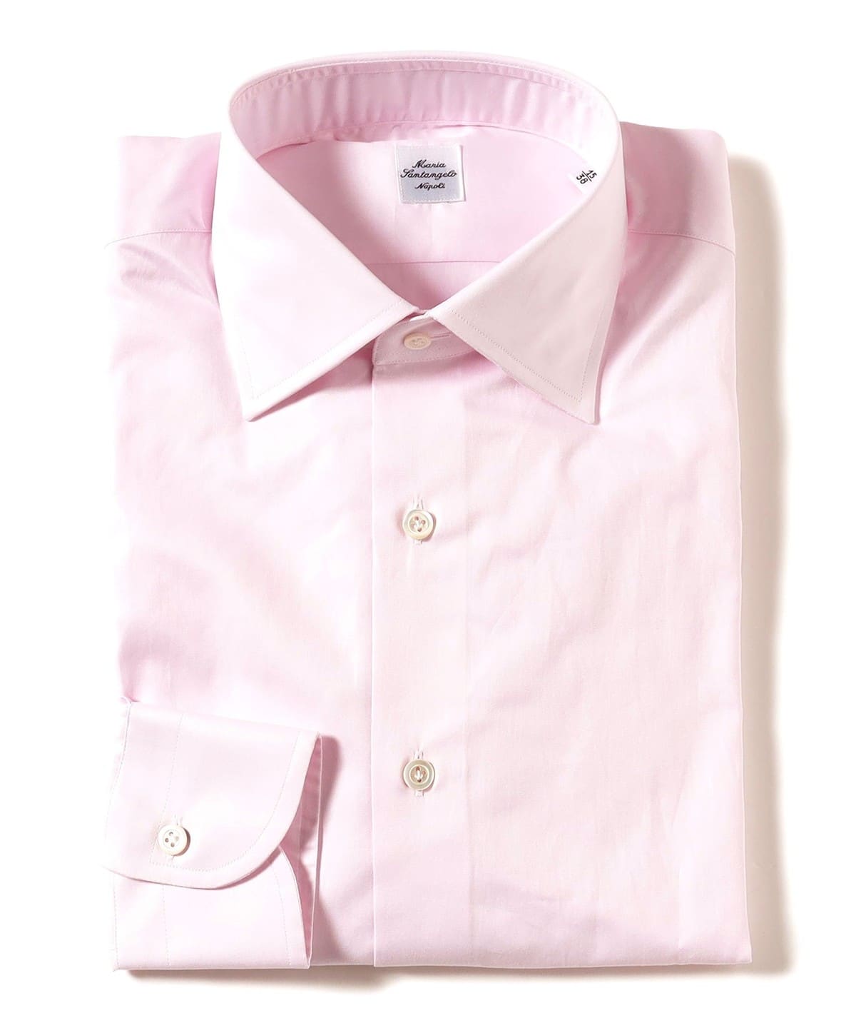 【別注】Maria Santangelo マリアサンタンジェロ / ANDREA コットンツイル ワイドカラーシャツ シャツ・ブラウス MEN PINK/12 39 【別注】Maria Santangelo マリアサンタンジェロ / ANDREA コットンツイル ワイドカラーシャツ シャツ・ブラウス MEN PINK/12 39