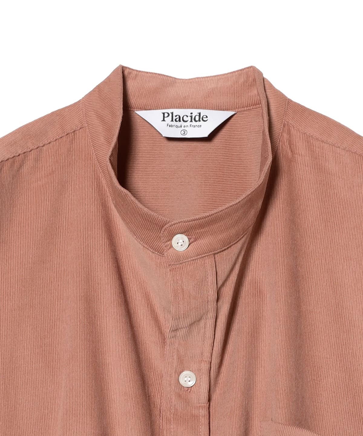 BEAMS F（ビームスF）Placide / コーデュロイ バンドカラーシャツ