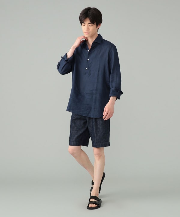 Maria Santangelo BEAMS F シャンブレープルオーバーシャツ BEAMS F（ビームスF）【別注】Maria Santangelo / POLOJP リネン