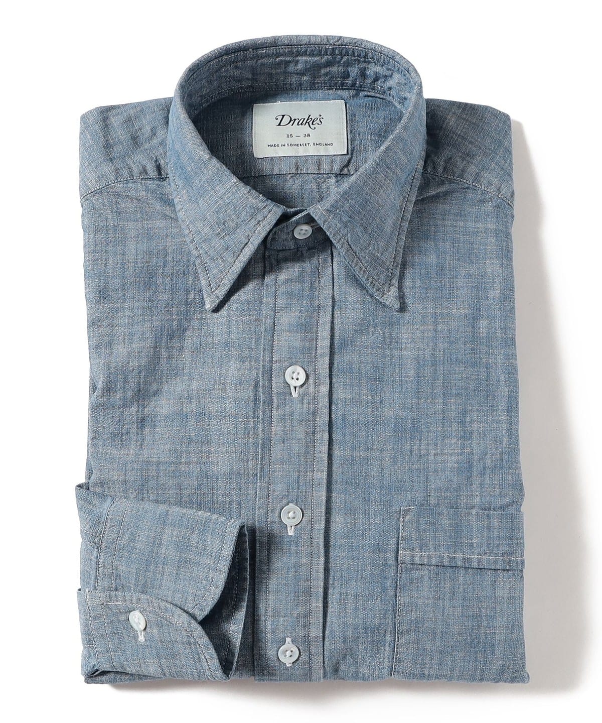 【別注】Drake's ドレイクス / シャンブレー レギュラーカラーシャツ シャツ・ブラウス MEN INDIGO 38 【別注】Drake's ドレイクス / シャンブレー レギュラーカラーシャツ シャツ・ブラウス MEN INDIGO 38