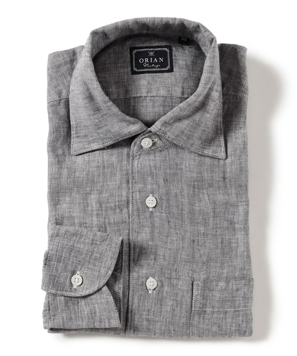ORIAN - 美品 ORIAN シャツワンピース 麻 綿 ワンピース シャツ