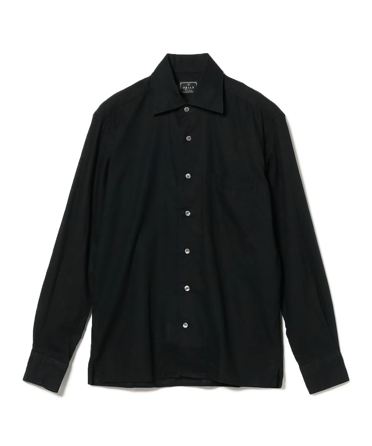 【別注】ORIAN オリアン / リネンコットン ワンピースカラー シャツ シャツ・ブラウス MEN BLACK/90 XS 【別注】ORIAN オリアン / リネンコットン ワンピースカラー シャツ シャツ・ブラウス MEN BLACK/90 XS