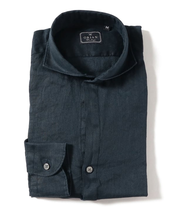 BEAMS F ORIAN リネンコットン プルオーバー シャツ オリアン BEAMS F（ビームスF）ORIAN / リネンコットン プルオーバー