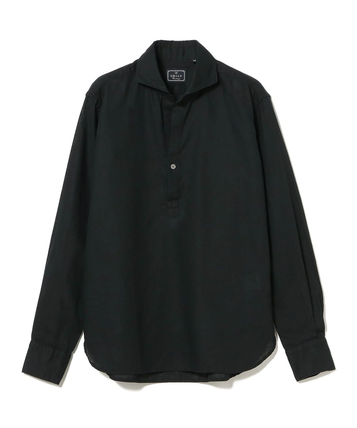 ORIAN オリアン / リネンコットン プルオーバー シャツ シャツ・ブラウス MEN BLACK/90 XL ORIAN オリアン / リネンコットン プルオーバー シャツ シャツ・ブラウス MEN BLACK/90 XL