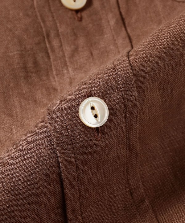 BEAMS F（ビームスF）リネン ダブルポケット ワークシャツ（シャツ