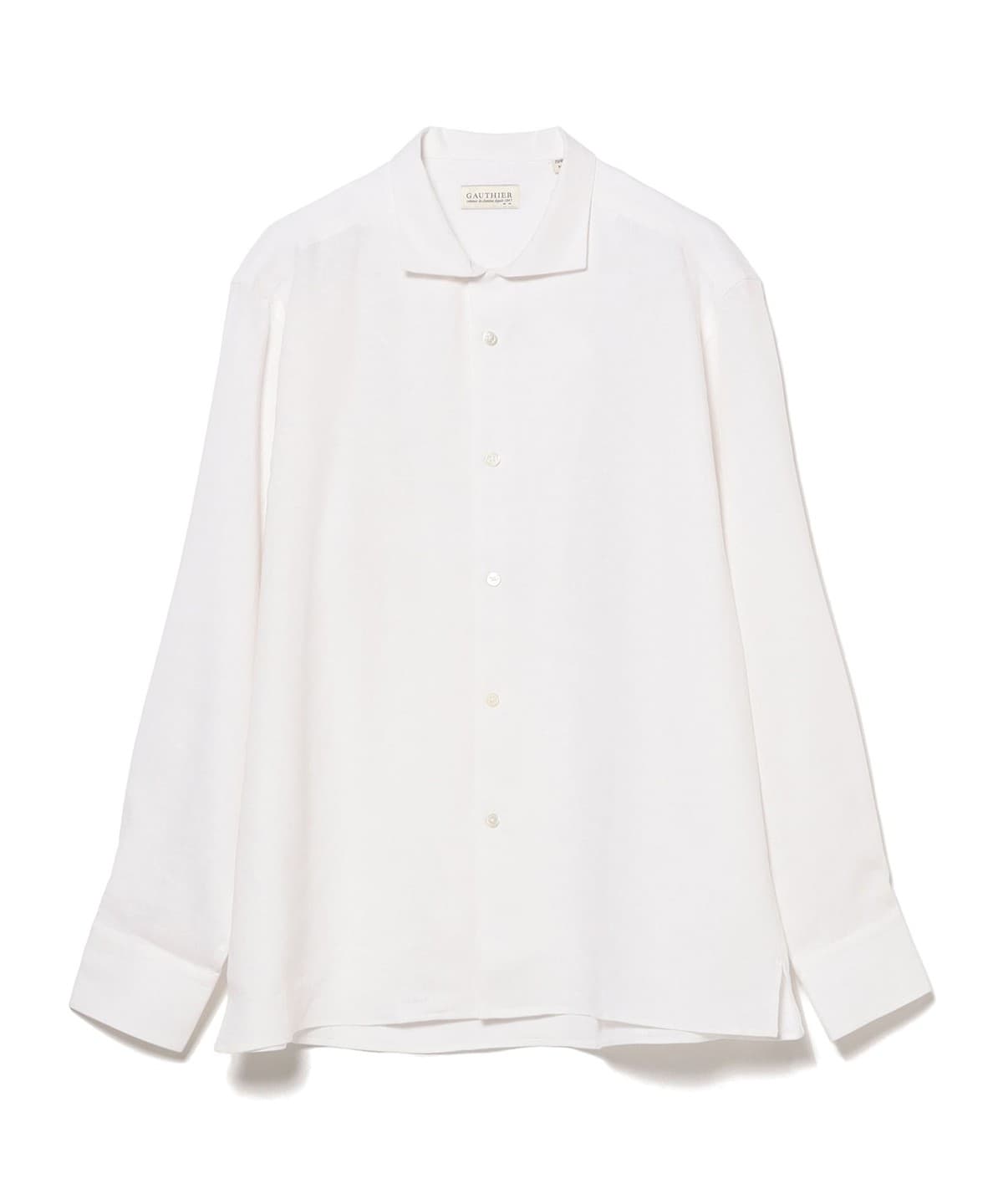 【別注】Ateliers Gauthier アトリエ ゴティエ / リネン キャンプカラーシャツ シャツ・ブラウス MEN WHITE/00 L 【別注】Ateliers Gauthier アトリエ ゴティエ / リネン キャンプカラーシャツ シャツ・ブラウス MEN WHITE/00 L