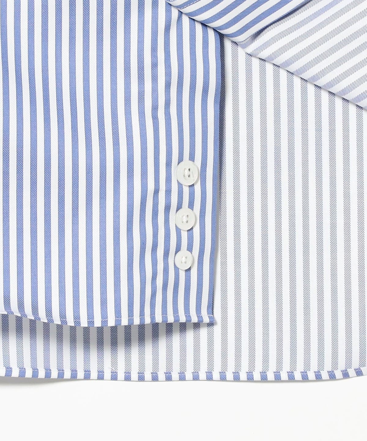 BEAMS F（ビームスF）コットン ロンドンストライプ ワイドカラーシャツ