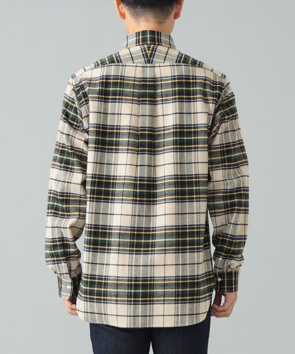 BEAMS F（ビームスF）コットンフランネル タータンチェック ボタン