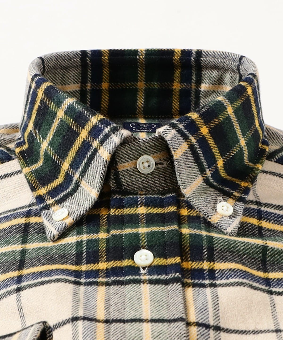 BEAMS F（ビームスF）コットンフランネル タータンチェック ボタン