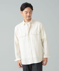 コットン ダブルポケット ワークシャツ
