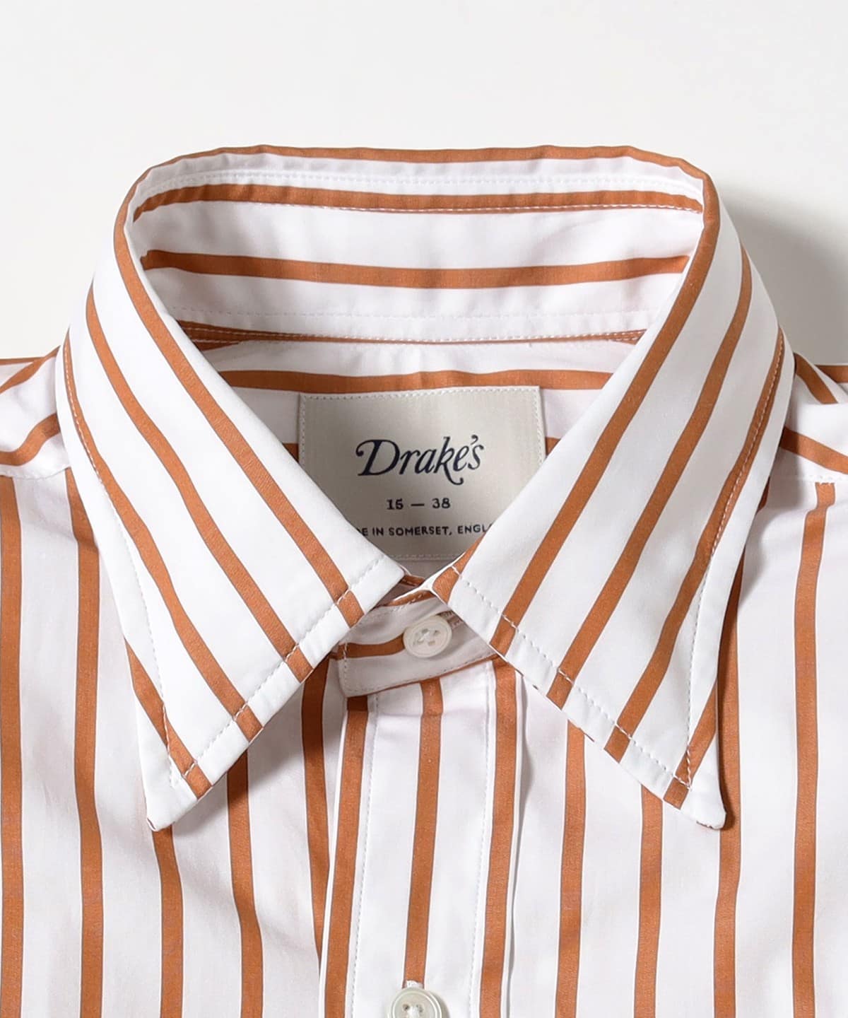 Drake’s BDシャツ BEAMS ストライプ柄 オレンジ 39 Drake's BDシャツ BEAMS ストライプ柄 オレンジ 39 Drake's BDシャツ