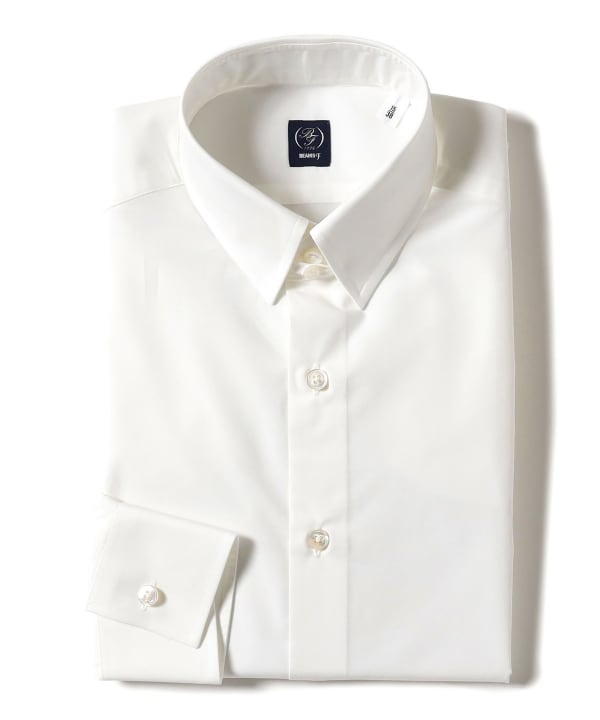 BEAMS F（ビームスF）アトリエライン コットン ポプリン タブカラー