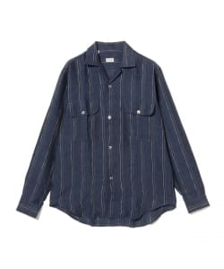 [Special order] ERRICO FORMICOLA / GERARDO Linen Double Pocket Embroidered Shirt