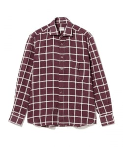 ERRICO FORMICOLA / GIANNI コットン ウインドウペーン バックプリーツ シャツ