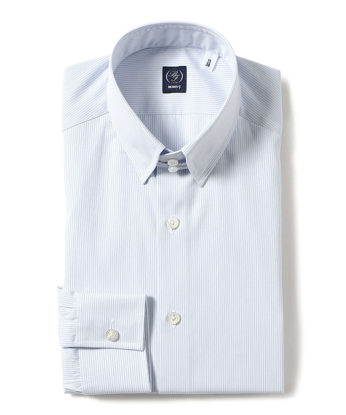BEAMS F（ビームスF）アトリエライン コットン ストライプ タブカラー