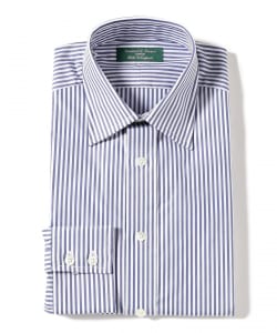 【別注】Seaward & Stearn / コットン ロンドンストライプ ワイドカラーシャツ