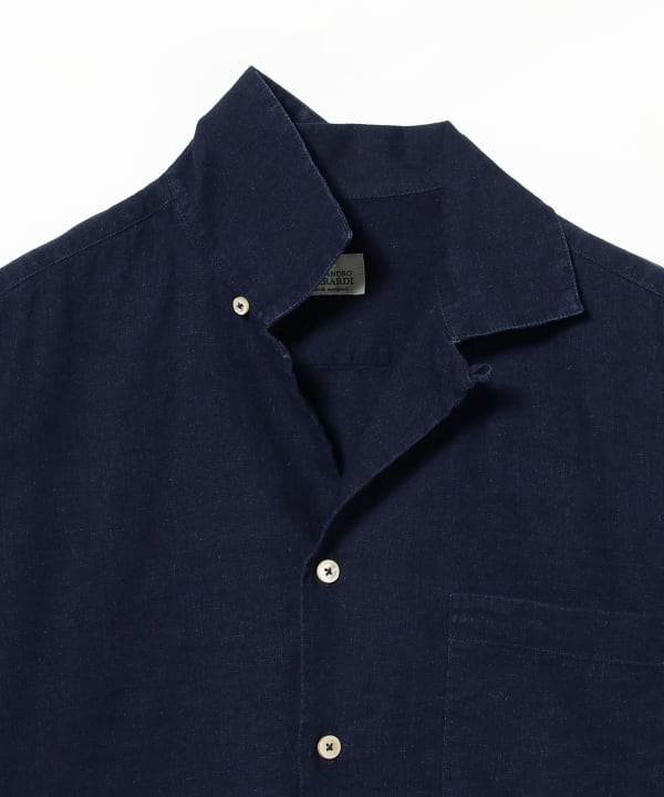 ALESSANDRO GHERARDI × BEAMS F オープンカラーシャツ BEAMS F（ビームスF）【別注】ALESSANDRO GHERARDI / ISCHIA リネン