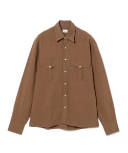 【別注】ALESSANDRO GHERARDI / ARMY レーヨンリネン ダブルポケットシャツ
