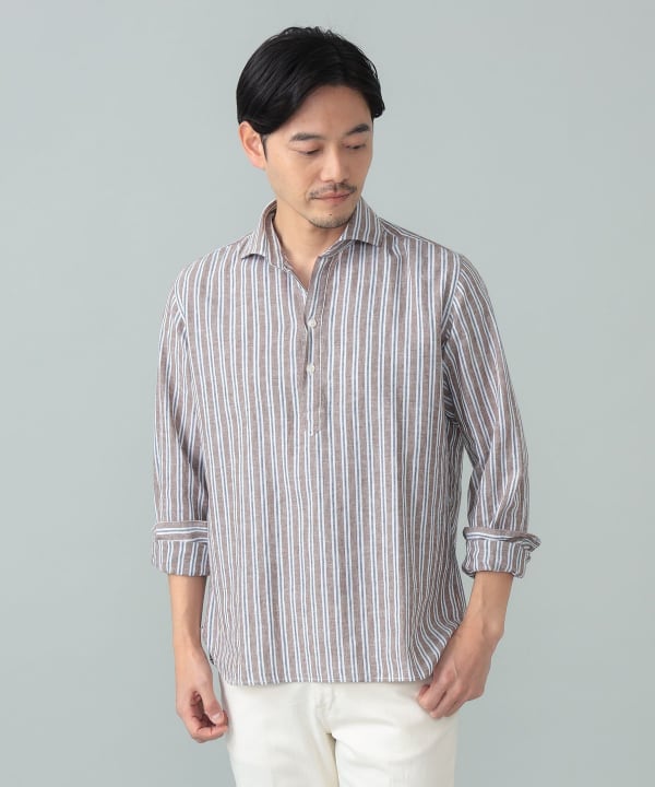BEAMS F（ビームスF）【別注】ORIAN / マルチストライプ プルオーバー