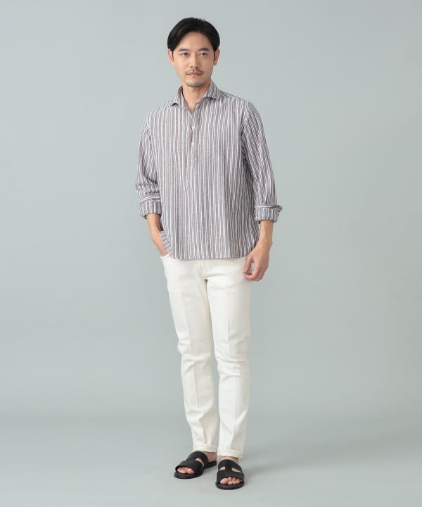 BEAMS F（ビームスF）【別注】ORIAN / マルチストライプ プルオーバー